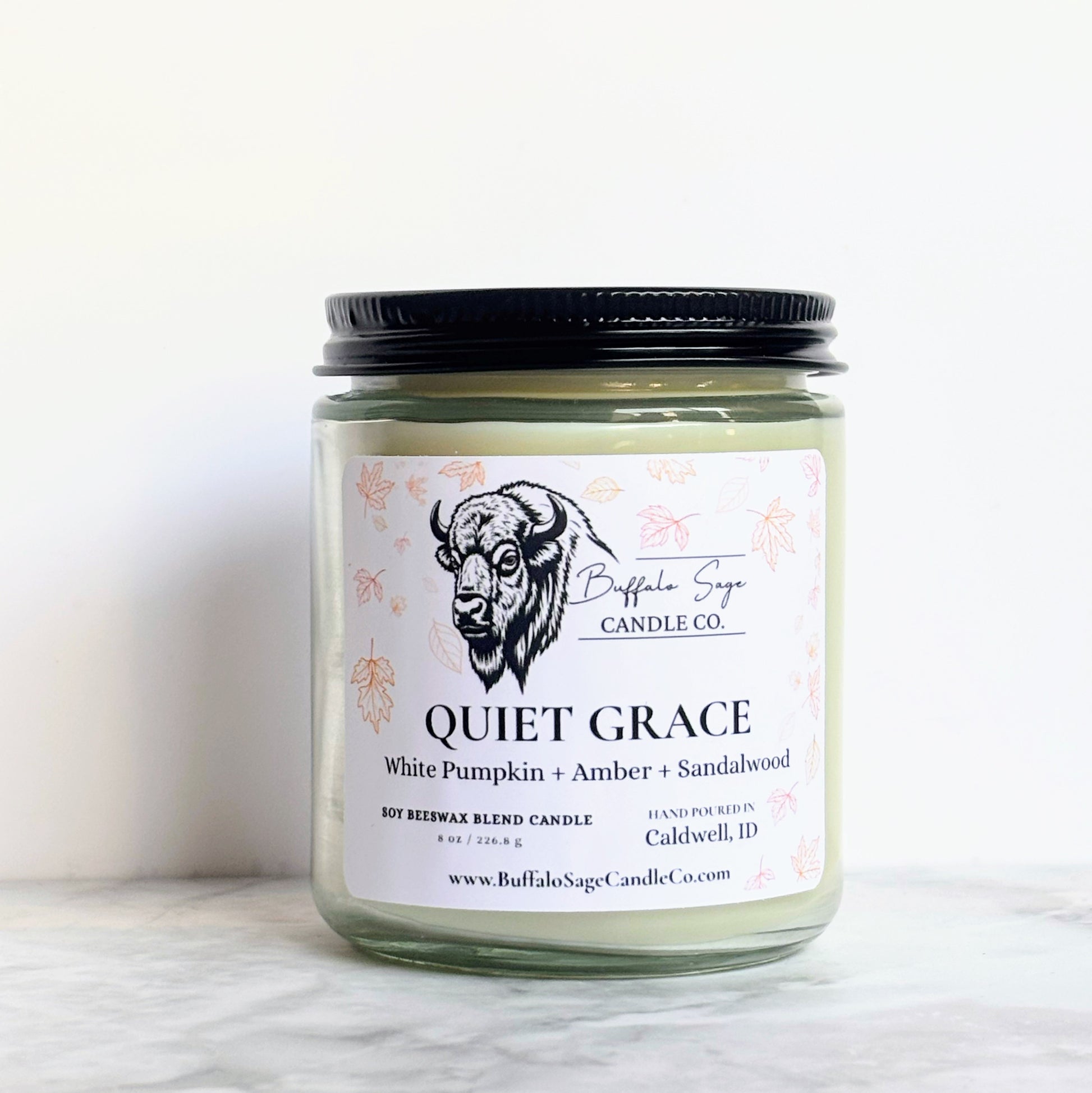 8 oz Quiet Grace Candle-Single Wick