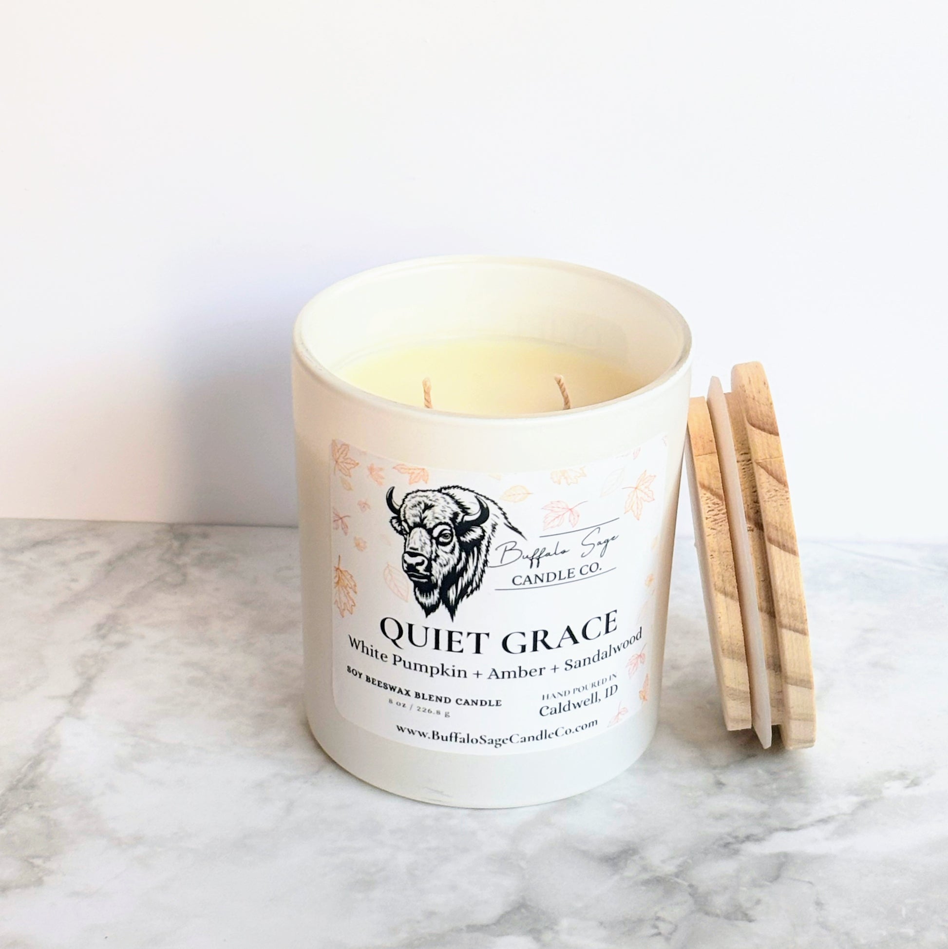8 oz Quiet Grace Candle-Double Wick