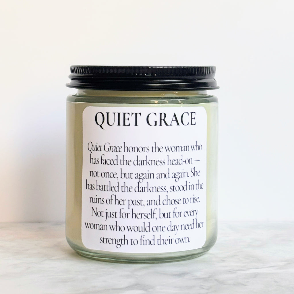 8 oz Quiet Grace Candle-Single Wick